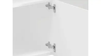 Шкаф двухдверный со стеклом Helmi, цвет Гикори кингстон+Белый блеск фото - 7 - превью
