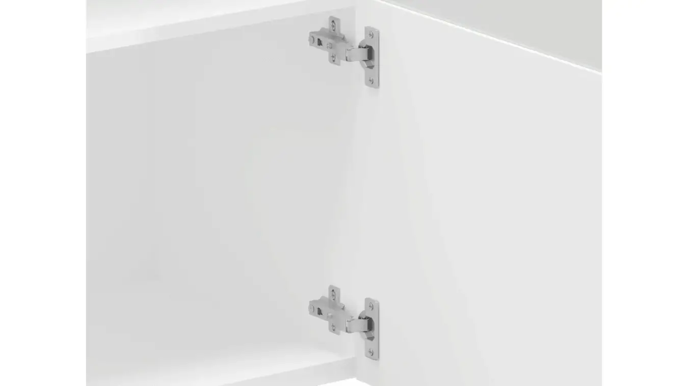 Шкаф двухдверный со стеклом Helmi, цвет Гикори кингстон+Белый блеск фото - 7 - большое изображение