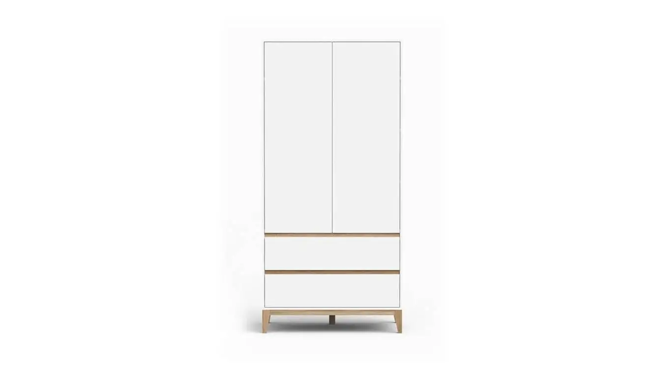 Шкаф двухдверный Orel, цвет: Белый премиум + Дуб сонома фото - 8 - большое изображение