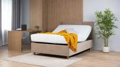 Мягкая кровать Tess Ergo (2 кат. ткани) + матрас Serta Ergo Emotion с высоким изголовьем Askona фотография товара - 8 - превью