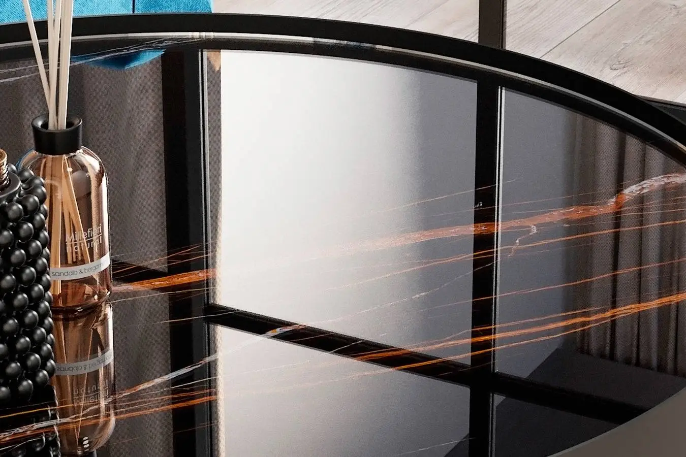 Журнальный столик Oklend, цвет сахара нуар/черный матовый фото - 3 - большое изображение