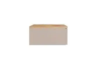 Туалетный столик навесной Zima, цвет Дуб сильверджек ореховый + Глиняный серый фото - 3 - превью