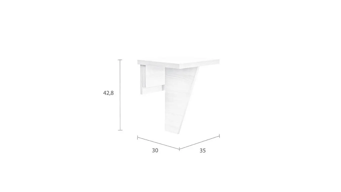 Столик прикроватный Combi Ice, цвет Белый премиум фото - 12 - большое изображение